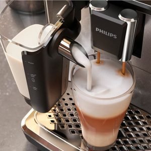 Philips - Kaffeevollautomat SilentBrew EP5543/90 LatteGo Weiß