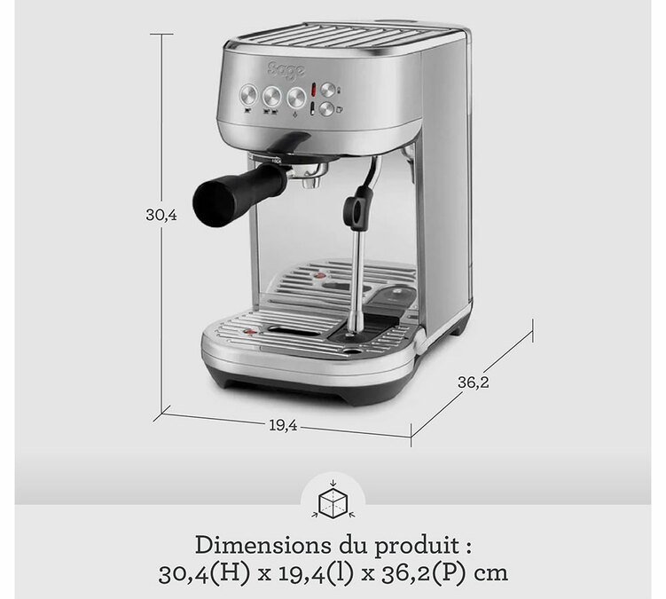 Sage Bambino Plus - Siebträgermaschine Black Truffle – Bild 6