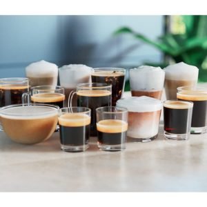 Philips Kaffeevollautomat SilentBrew Serie 5500 EP5547/90 LatteGo Schwarz verchromt